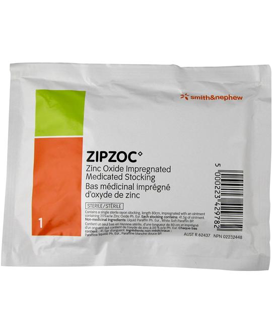 ZipZoc Medicated Stocking (Zinc Oxide) Sterile. Pack of 4